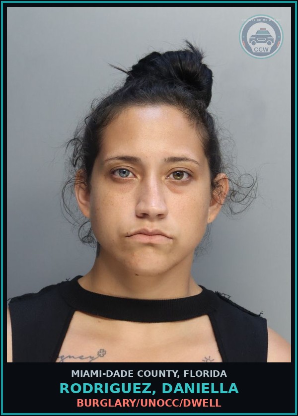 Booking mugshot of RODRIGUEZ, DANIELLA in Miami-Dade County