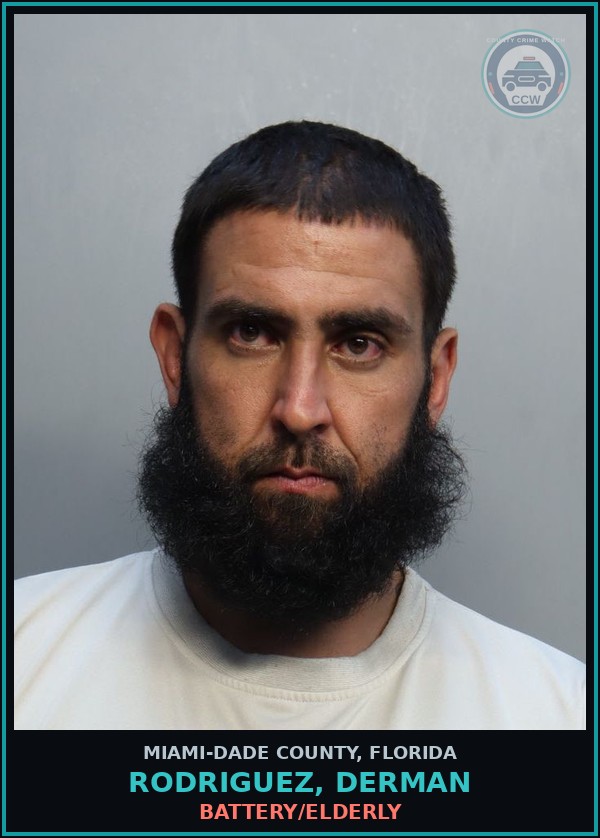 Booking mugshot of RODRIGUEZ, DERMAN in Miami-Dade County