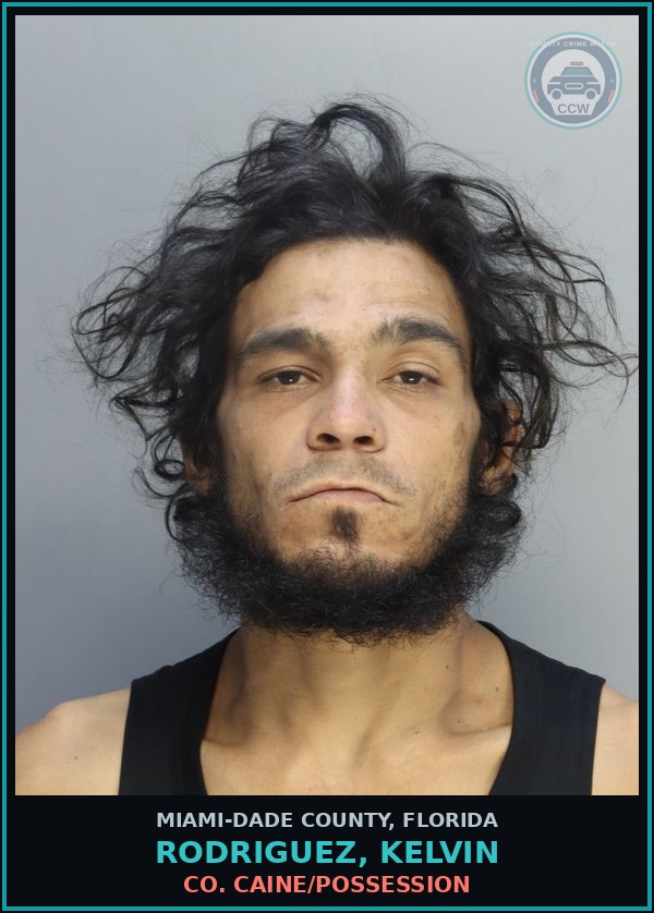 Booking mugshot of RODRIGUEZ, KELVIN in Miami-Dade County