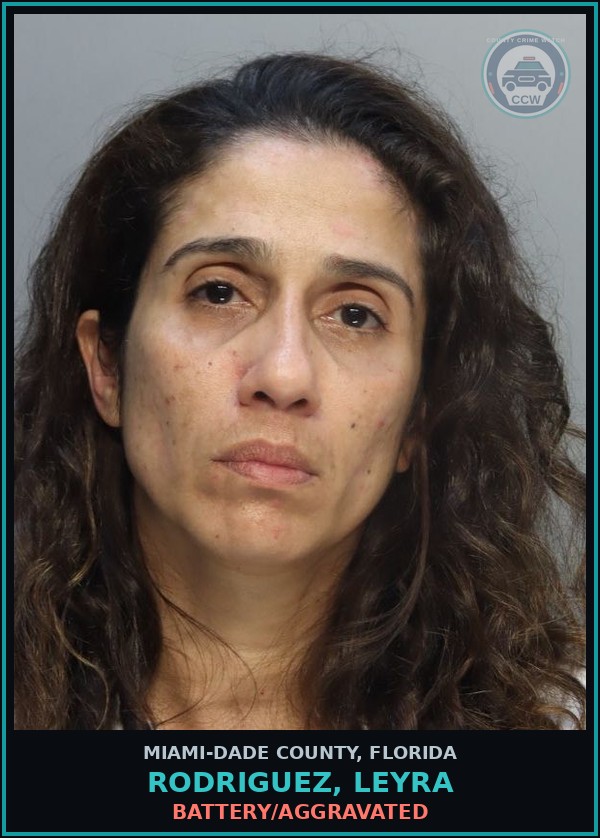 Booking mugshot of RODRIGUEZ, LEYRA in Miami-Dade County