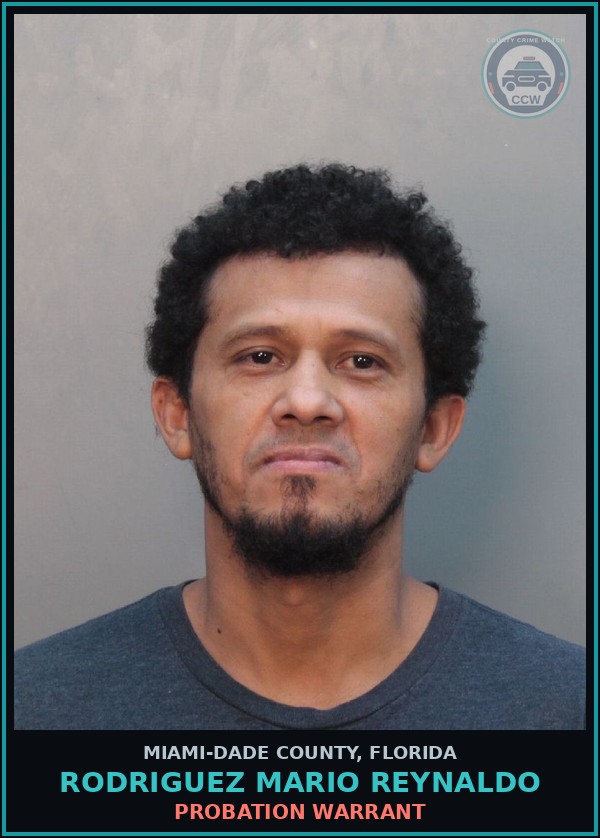 Booking mugshot of RODRIGUEZ MARIO  REYNALDO in Miami-Dade County
