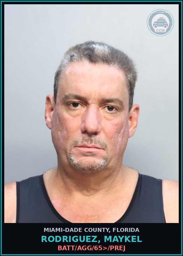 Booking mugshot of RODRIGUEZ, MAYKEL in Miami-Dade County