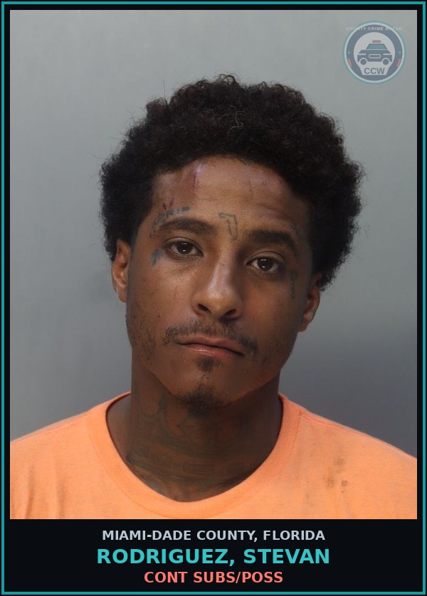 Booking mugshot of RODRIGUEZ, STEVAN in Miami-Dade County