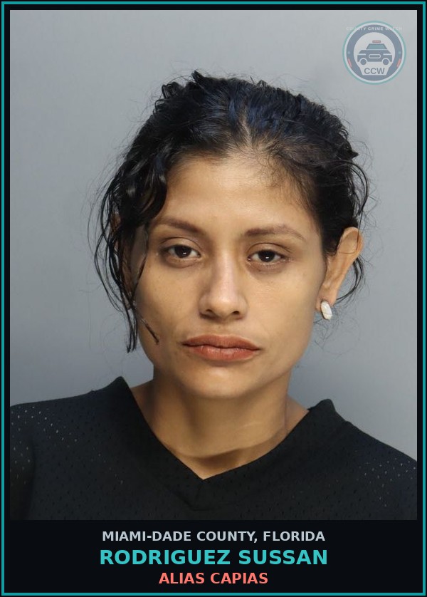 Booking mugshot of RODRIGUEZ SUSSAN in Miami-Dade County