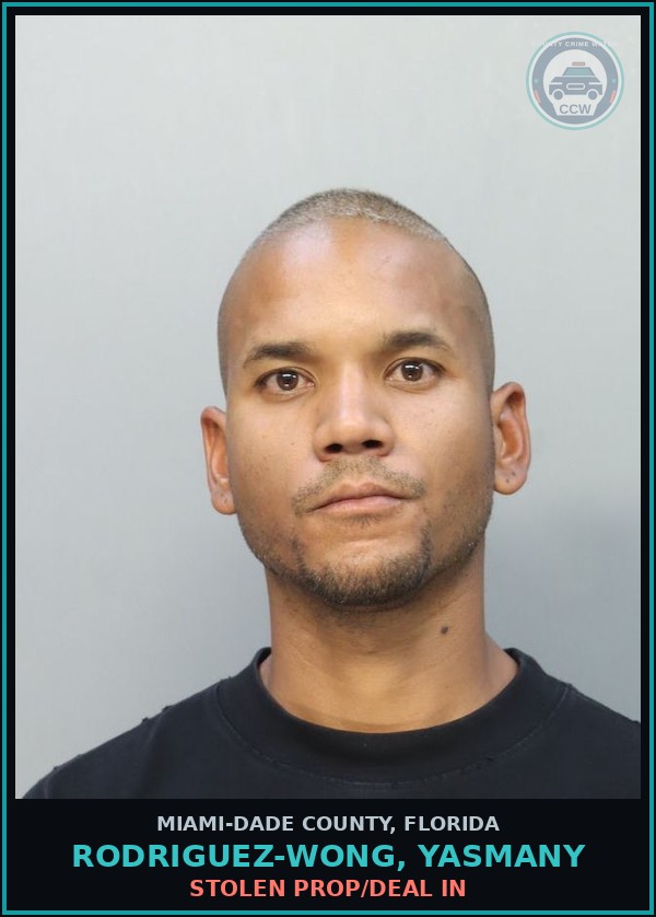 Booking mugshot of RODRIGUEZ-WONG, YASMANY in Miami-Dade County