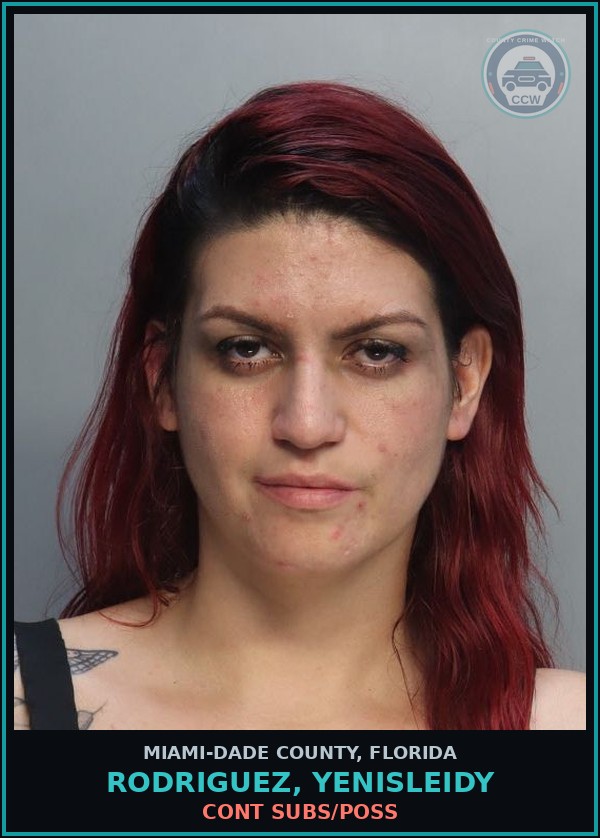 Booking mugshot of RODRIGUEZ, YENISLEIDY in Miami-Dade County