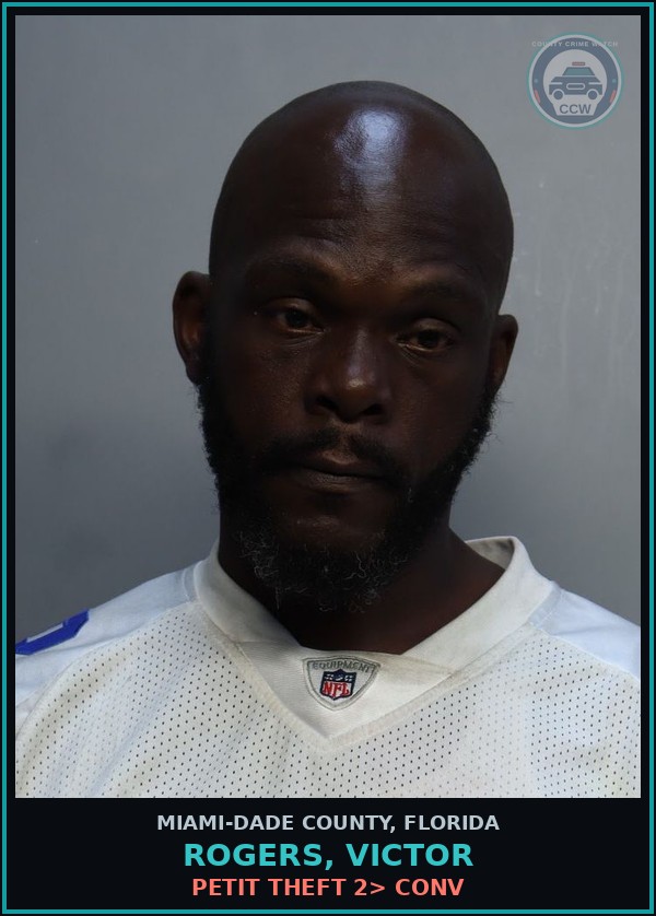 Booking mugshot of ROGERS, VICTOR in Miami-Dade County