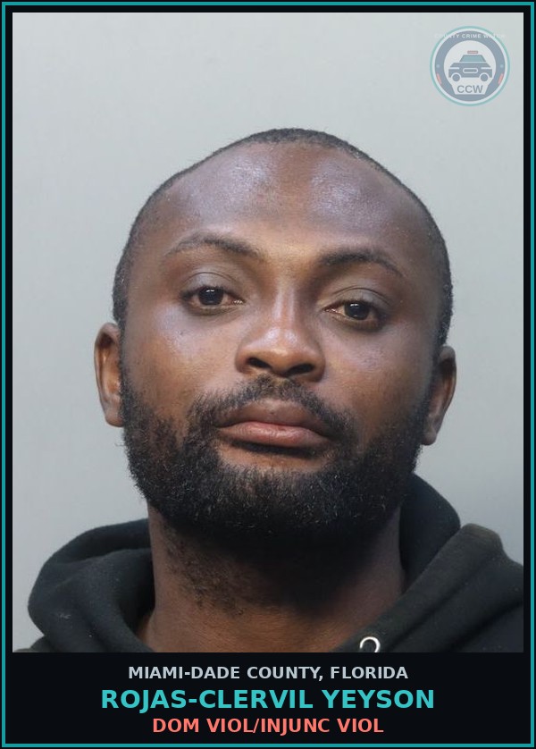 Booking mugshot of ROJAS-CLERVIL YEYSON in Miami-Dade County