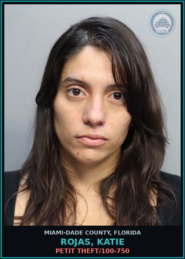 Booking mugshot of ROJAS, KATIE in Miami-Dade County