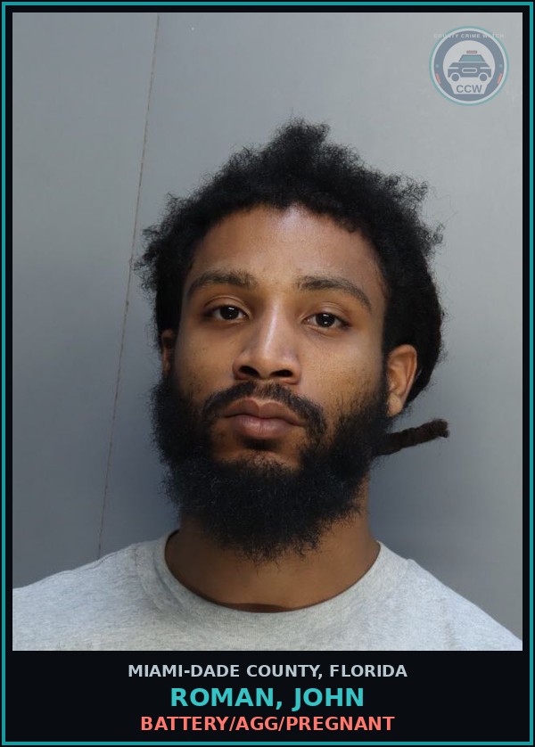 Booking mugshot of ROMAN, JOHN in Miami-Dade County