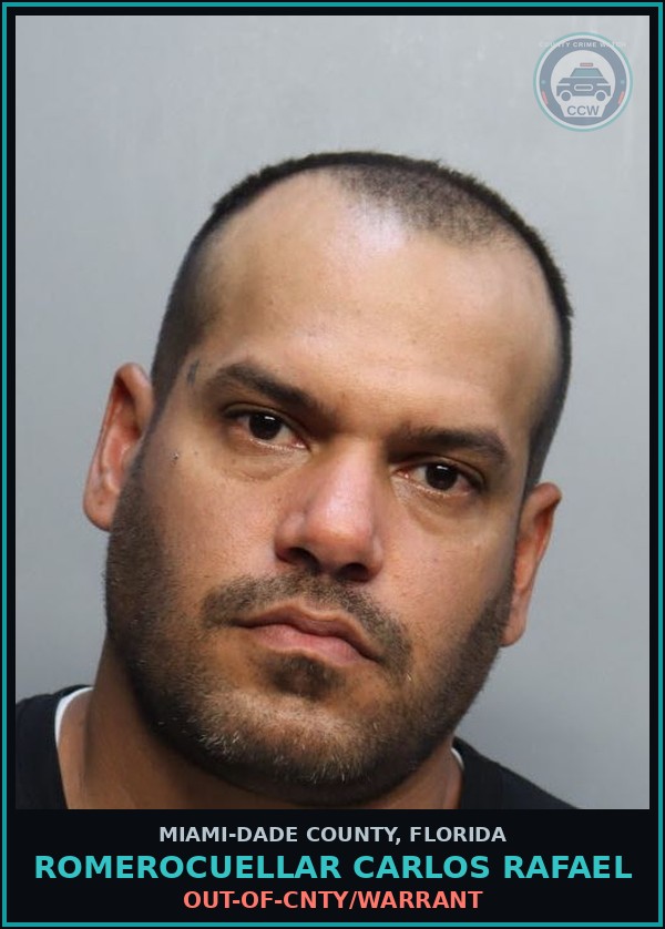 Booking mugshot of ROMEROCUELLAR CARLOS  RAFAEL in Miami-Dade County
