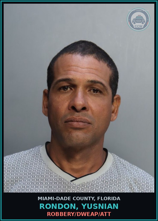 Booking mugshot of RONDON, YUSNIAN in Miami-Dade County