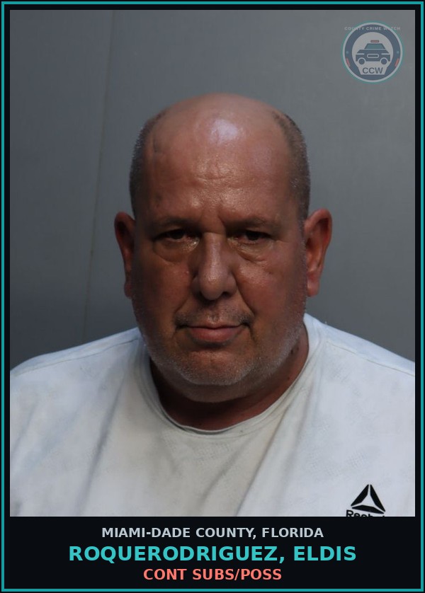 Booking mugshot of ROQUERODRIGUEZ, ELDIS in Miami-Dade County