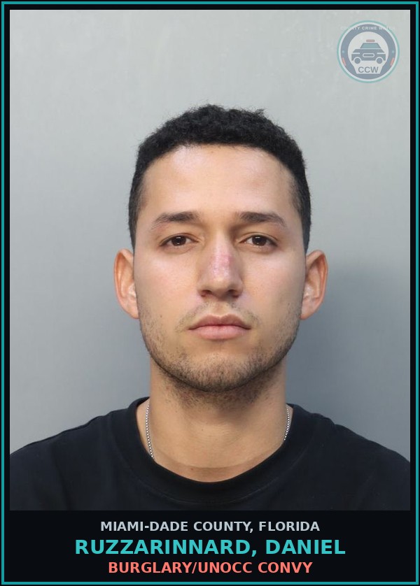 Booking mugshot of RUZZARINNARD, DANIEL in Miami-Dade County