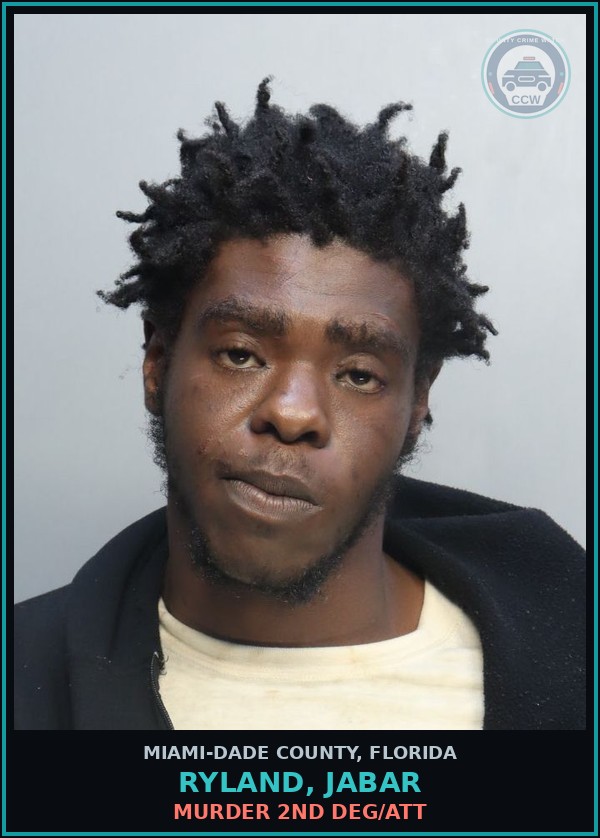 Booking mugshot of RYLAND, JABAR in Miami-Dade County