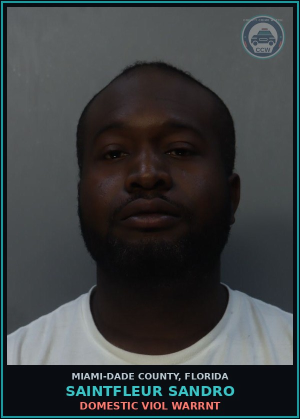 Booking mugshot of SAINTFLEUR SANDRO in Miami-Dade County