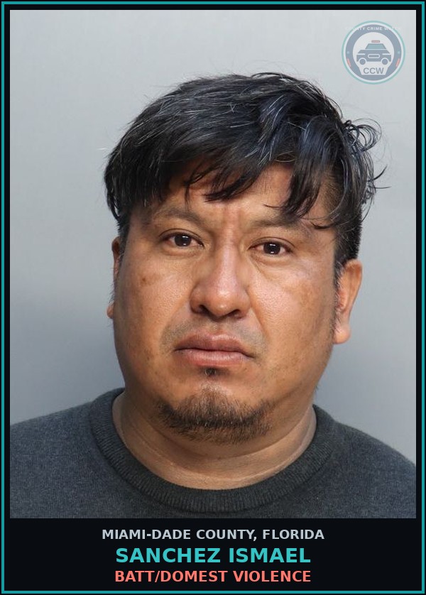 Booking mugshot of SANCHEZ ISMAEL in Miami-Dade County