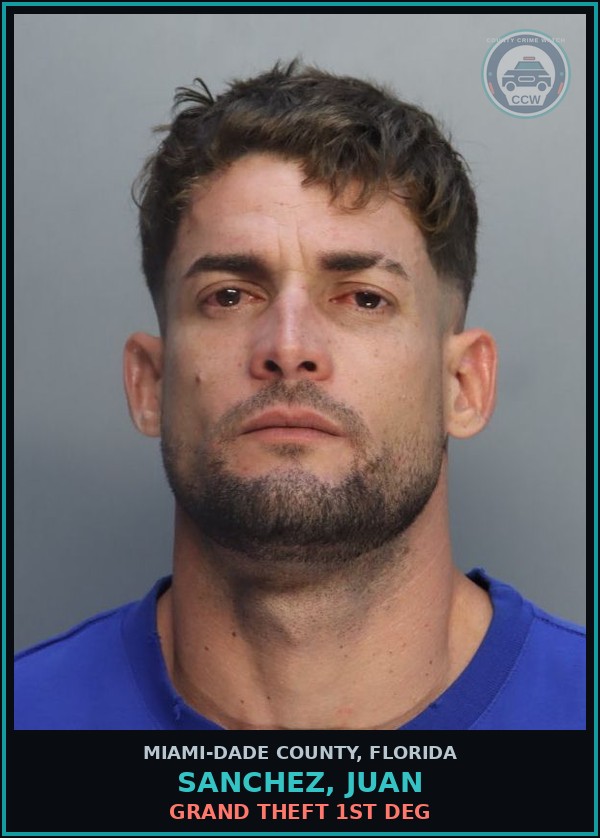 Booking mugshot of SANCHEZ, JUAN in Miami-Dade County