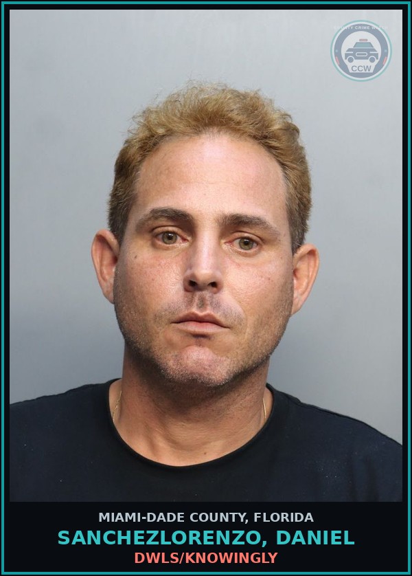 Booking mugshot of SANCHEZLORENZO, DANIEL in Miami-Dade County