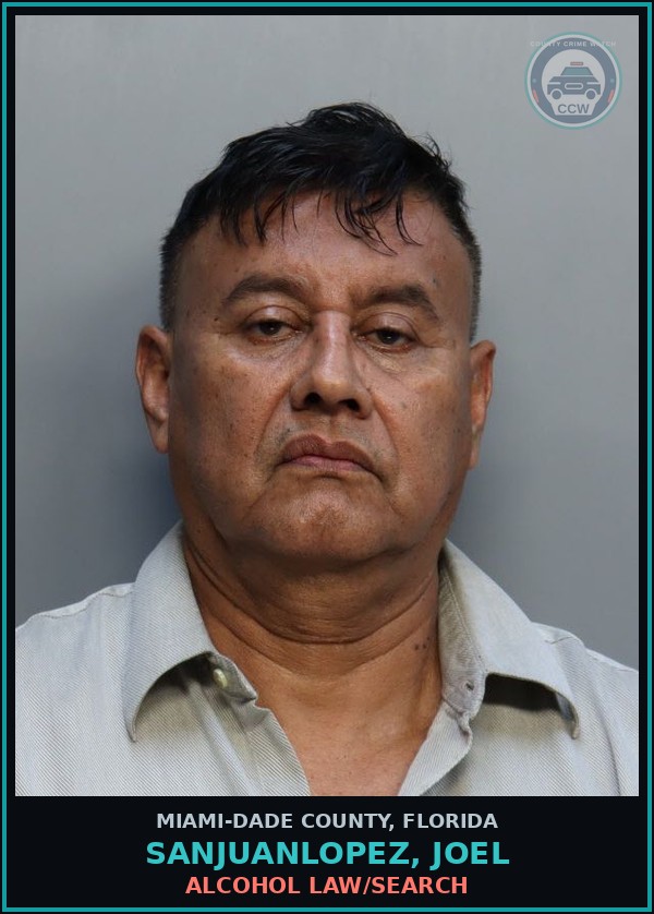 Booking mugshot of SANJUANLOPEZ, JOEL in Miami-Dade County