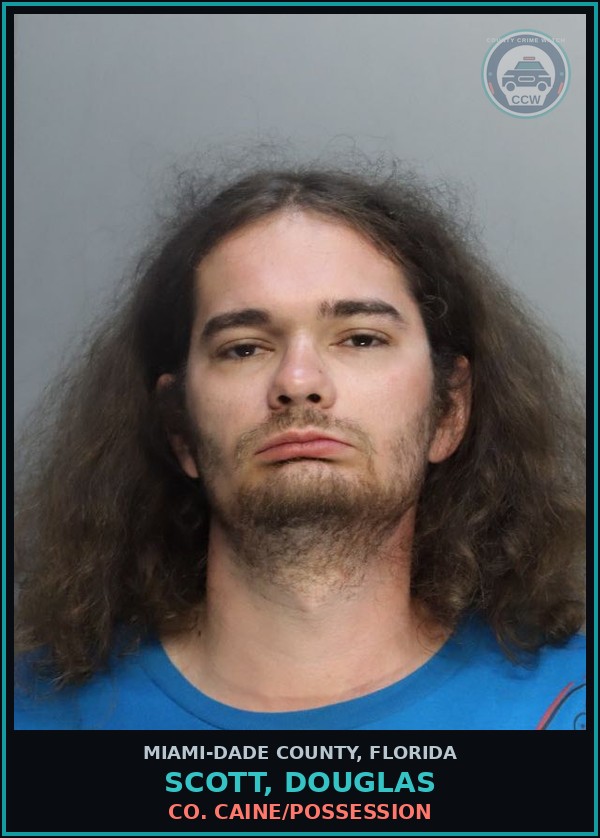 Booking mugshot of SCOTT, DOUGLAS in Miami-Dade County