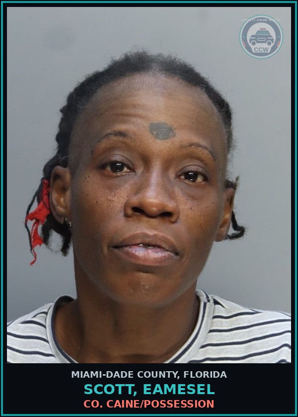 Booking mugshot of SCOTT, EAMESEL in Miami-Dade County