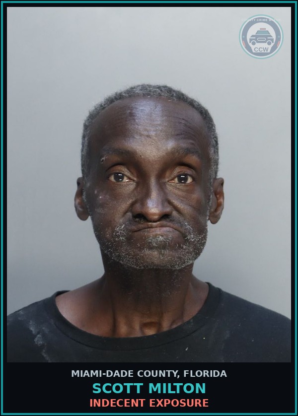 Booking mugshot of SCOTT MILTON in Miami-Dade County