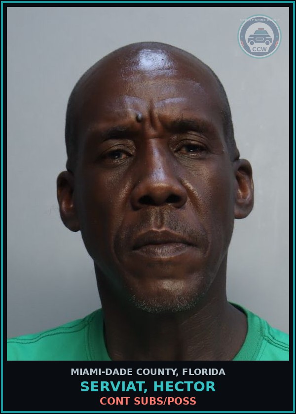 Booking mugshot of SERVIAT, HECTOR in Miami-Dade County