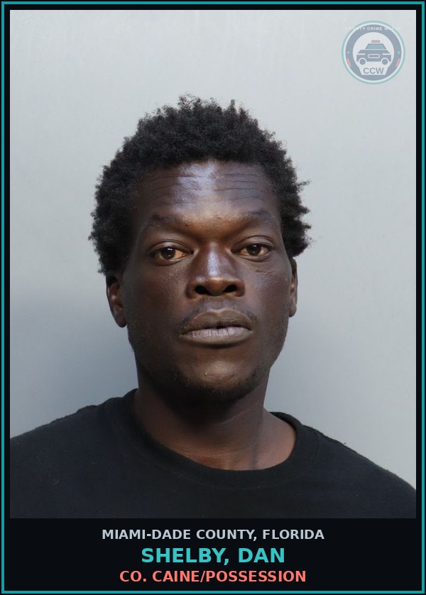 Booking mugshot of SHELBY, DAN in Miami-Dade County