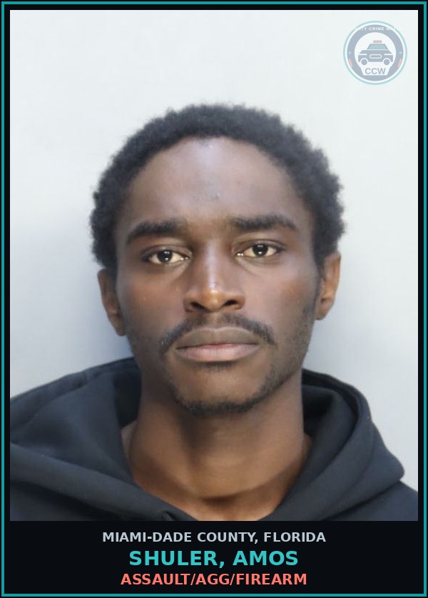 Booking mugshot of SHULER, AMOS in Miami-Dade County