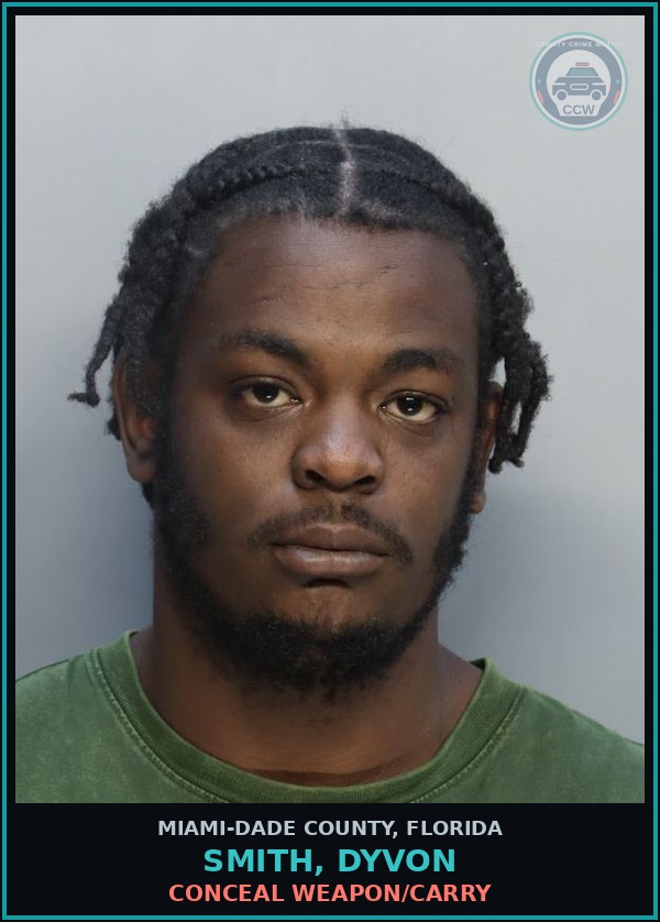 Booking mugshot of SMITH, DYVON in Miami-Dade County