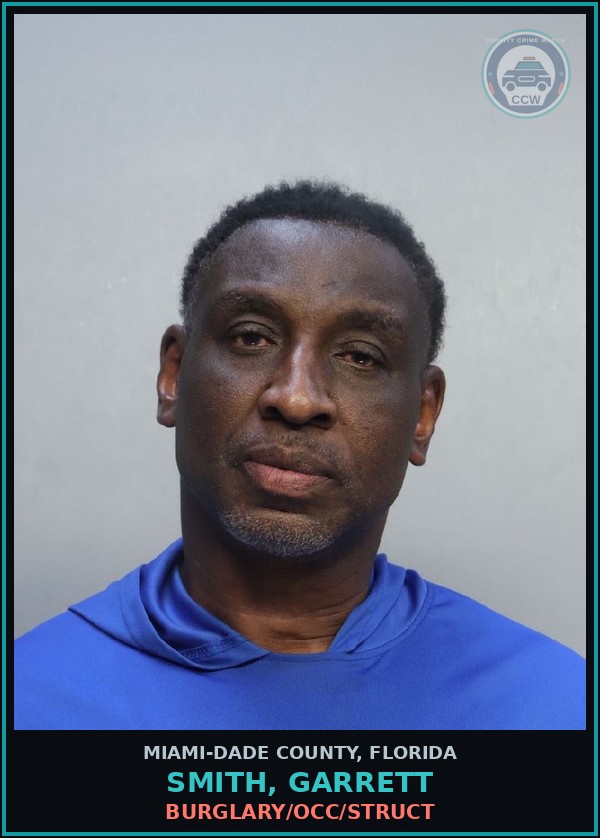 Booking mugshot of SMITH, GARRETT in Miami-Dade County