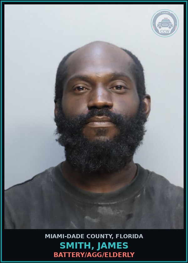 Booking mugshot of SMITH, JAMES in Miami-Dade County