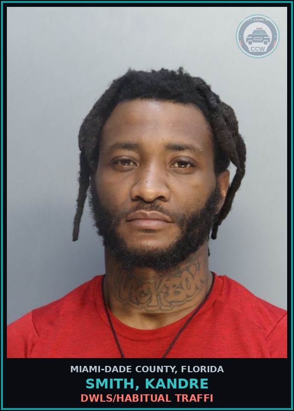 Booking mugshot of SMITH, KANDRE in Miami-Dade County