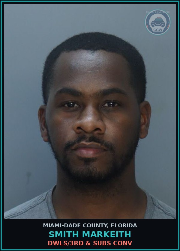Booking mugshot of SMITH MARKEITH in Miami-Dade County