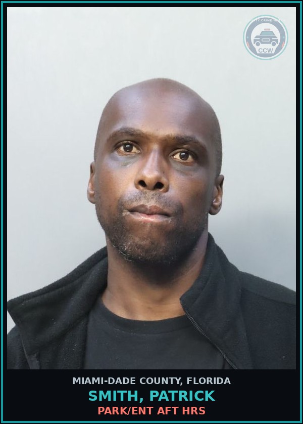 Booking mugshot of SMITH, PATRICK in Miami-Dade County