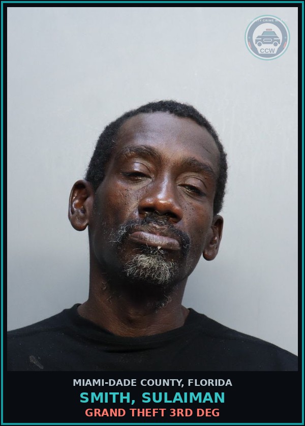 Booking mugshot of SMITH, SULAIMAN in Miami-Dade County