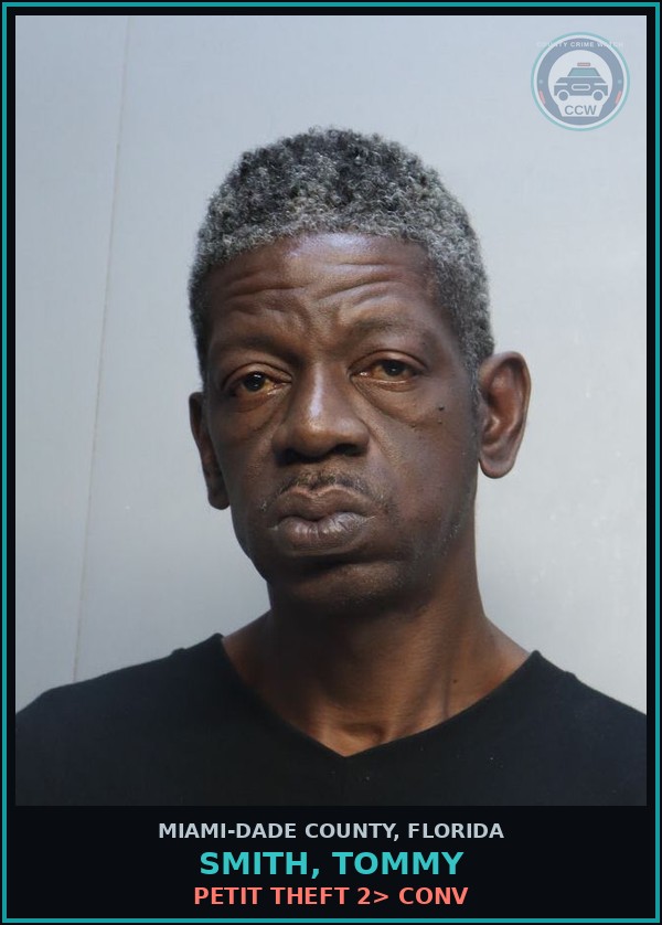Booking mugshot of SMITH, TOMMY in Miami-Dade County