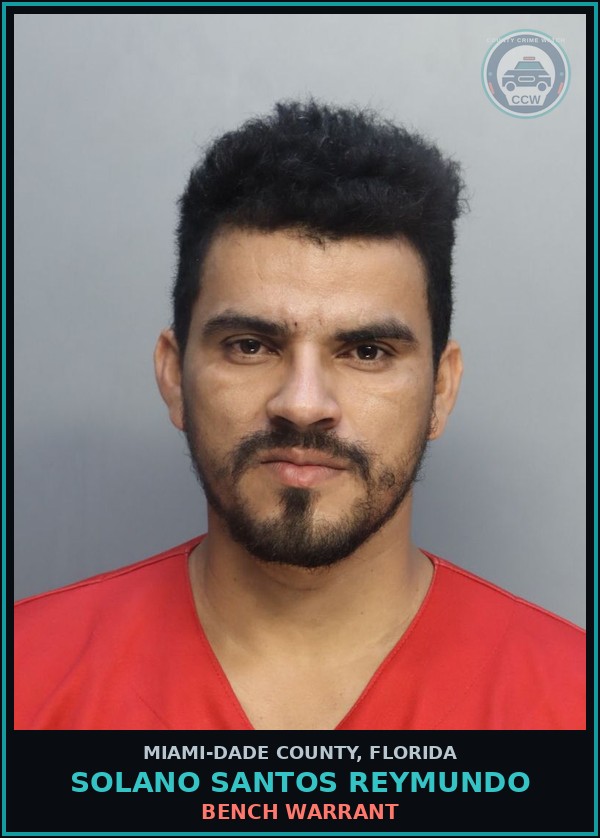 Booking mugshot of SOLANO SANTOS  REYMUNDO in Miami-Dade County
