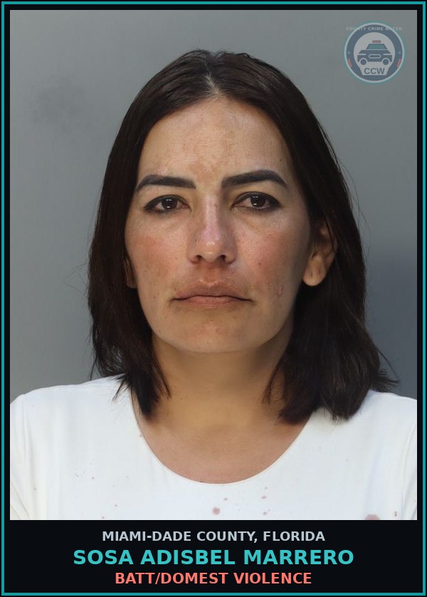 Booking mugshot of SOSA ADISBEL  MARRERO in Miami-Dade County