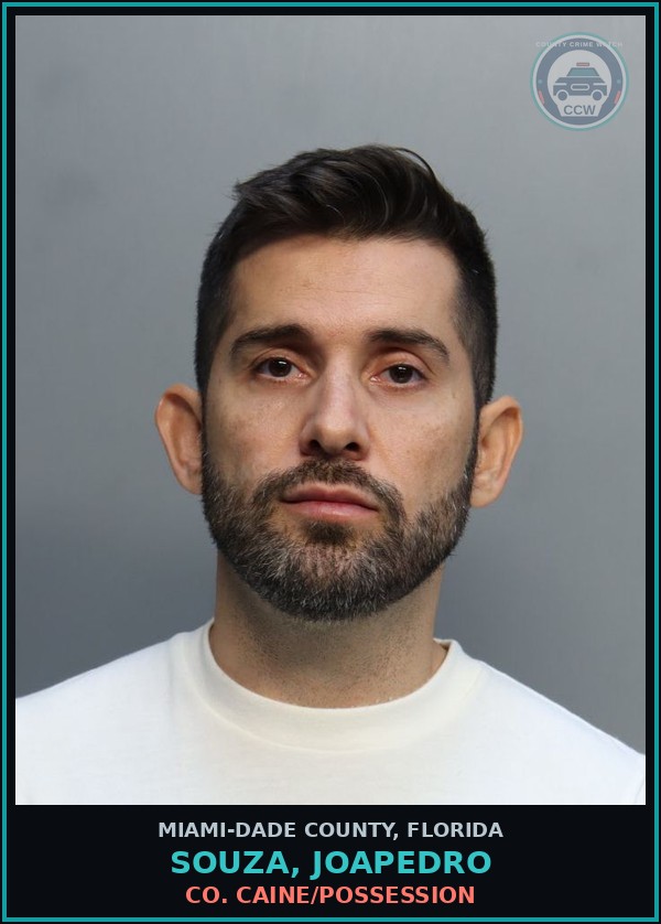 Booking mugshot of SOUZA, JOAPEDRO in Miami-Dade County