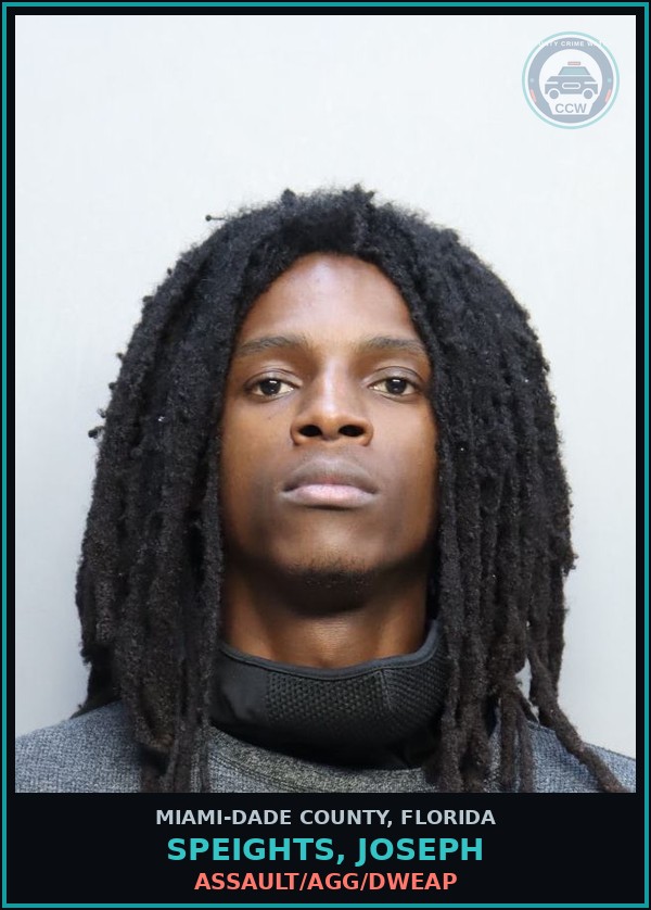 Booking mugshot of SPEIGHTS, JOSEPH in Miami-Dade County