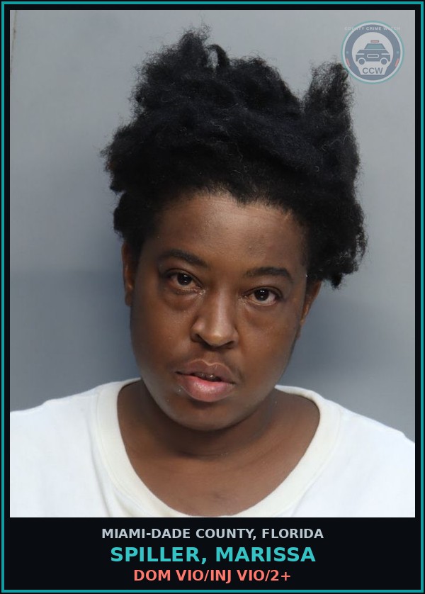 Booking mugshot of SPILLER, MARISSA in Miami-Dade County