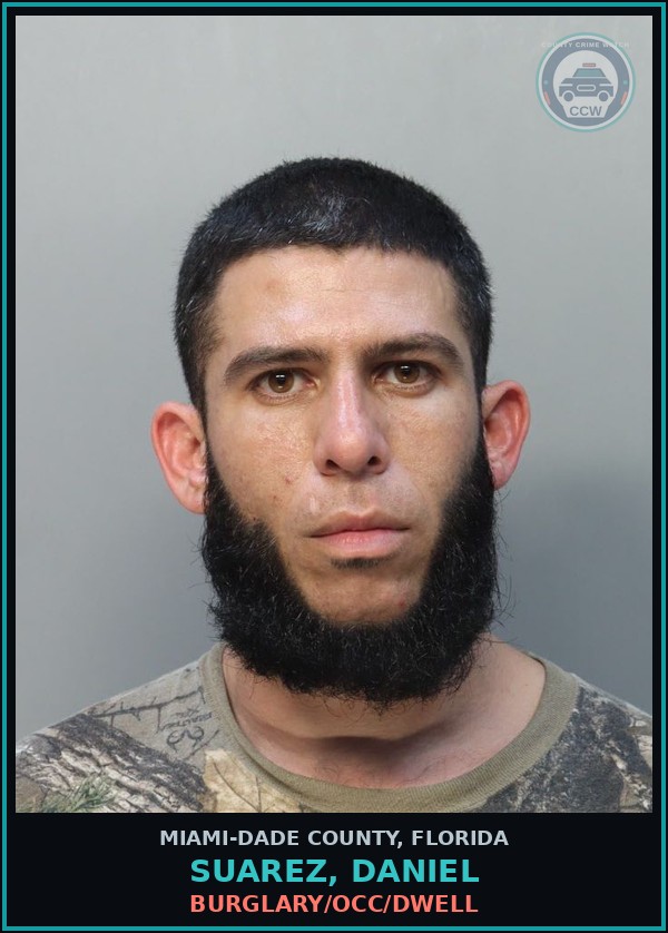 Booking mugshot of SUAREZ, DANIEL in Miami-Dade County
