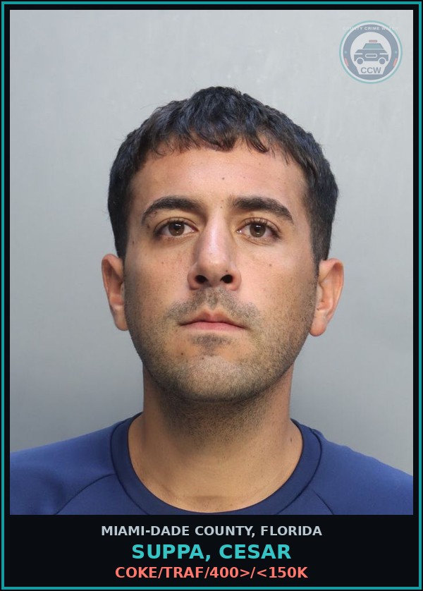 Booking mugshot of SUPPA, CESAR in Miami-Dade County