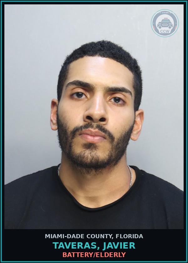Booking mugshot of TAVERAS, JAVIER in Miami-Dade County