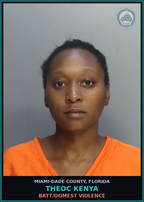 Booking mugshot of THEOC KENYA in Miami-Dade County