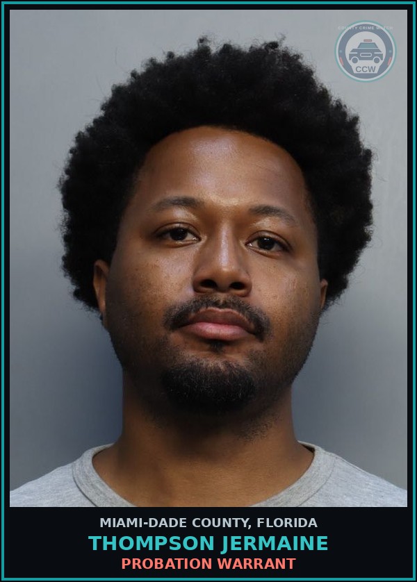 Booking mugshot of THOMPSON JERMAINE in Miami-Dade County