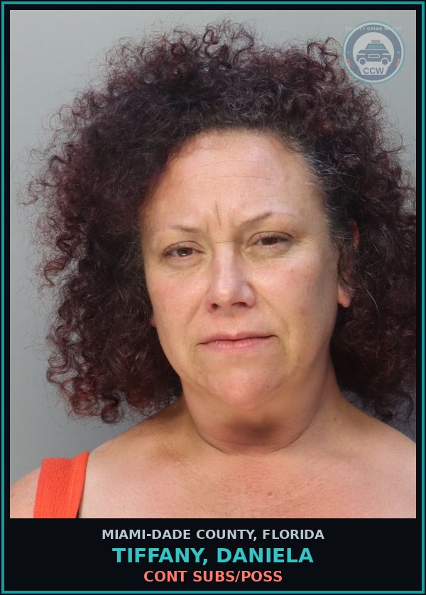 Booking mugshot of TIFFANY, DANIELA in Miami-Dade County
