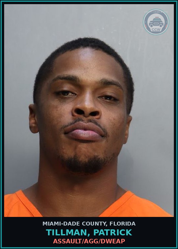 Booking mugshot of TILLMAN, PATRICK in Miami-Dade County